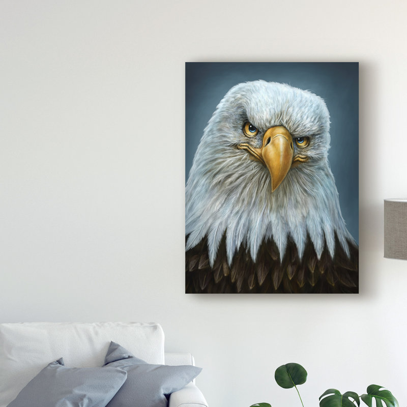 World Menagerie Bald Eagle Totem Acrylic Painting Print On