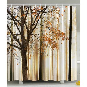 Fall Trees Print Shower Curtain