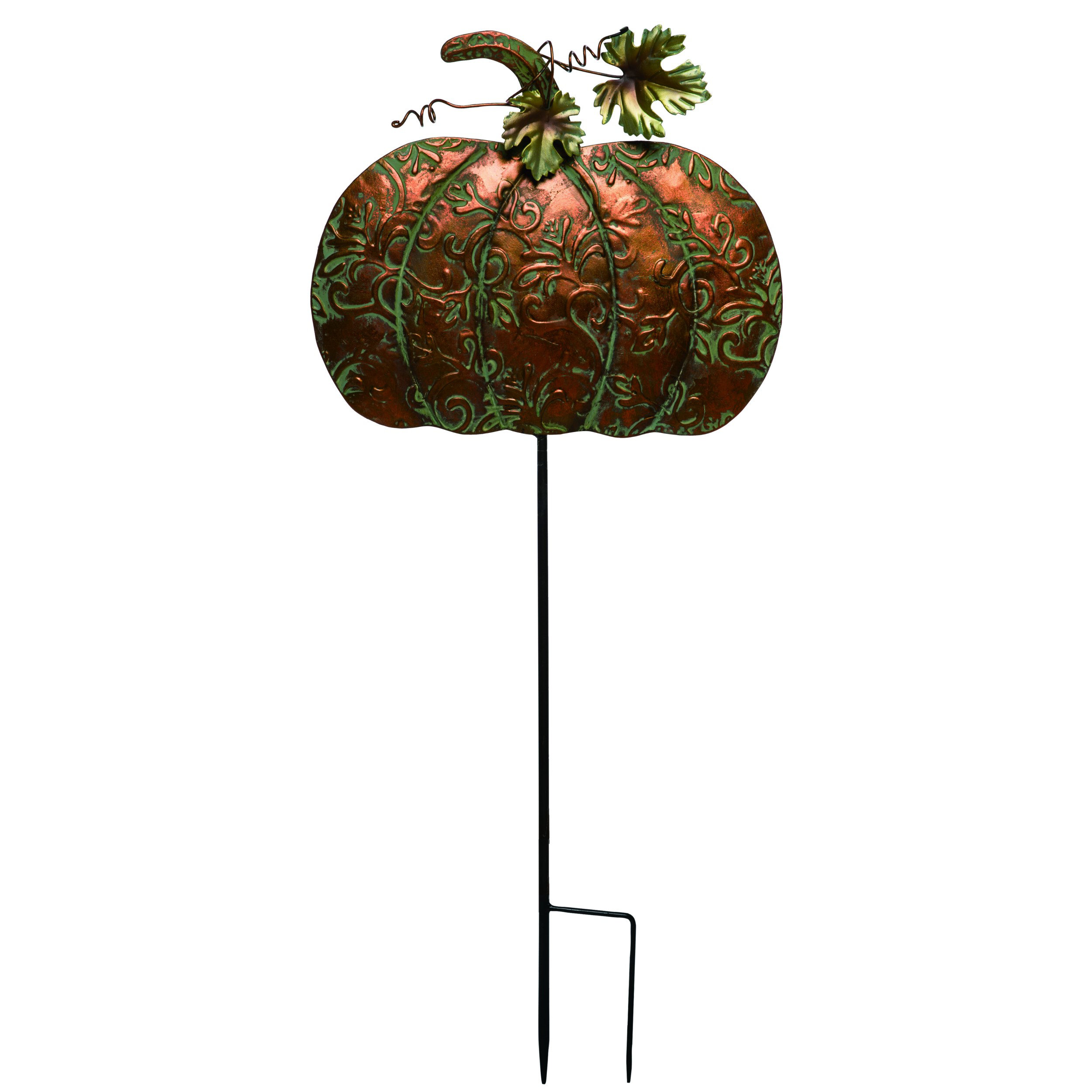 August Grove Ocallaghan Metal Harvest Pumpkin Garden Stake Wayfair