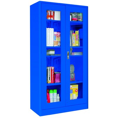 Elite Radius Edge 2 Doors Storage Cabinet Sandusky Cabinets Color Blue