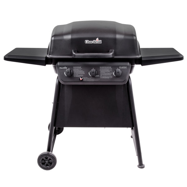 Charbroil Classic 3 Burner Propane Gas Grill With Side Shelves