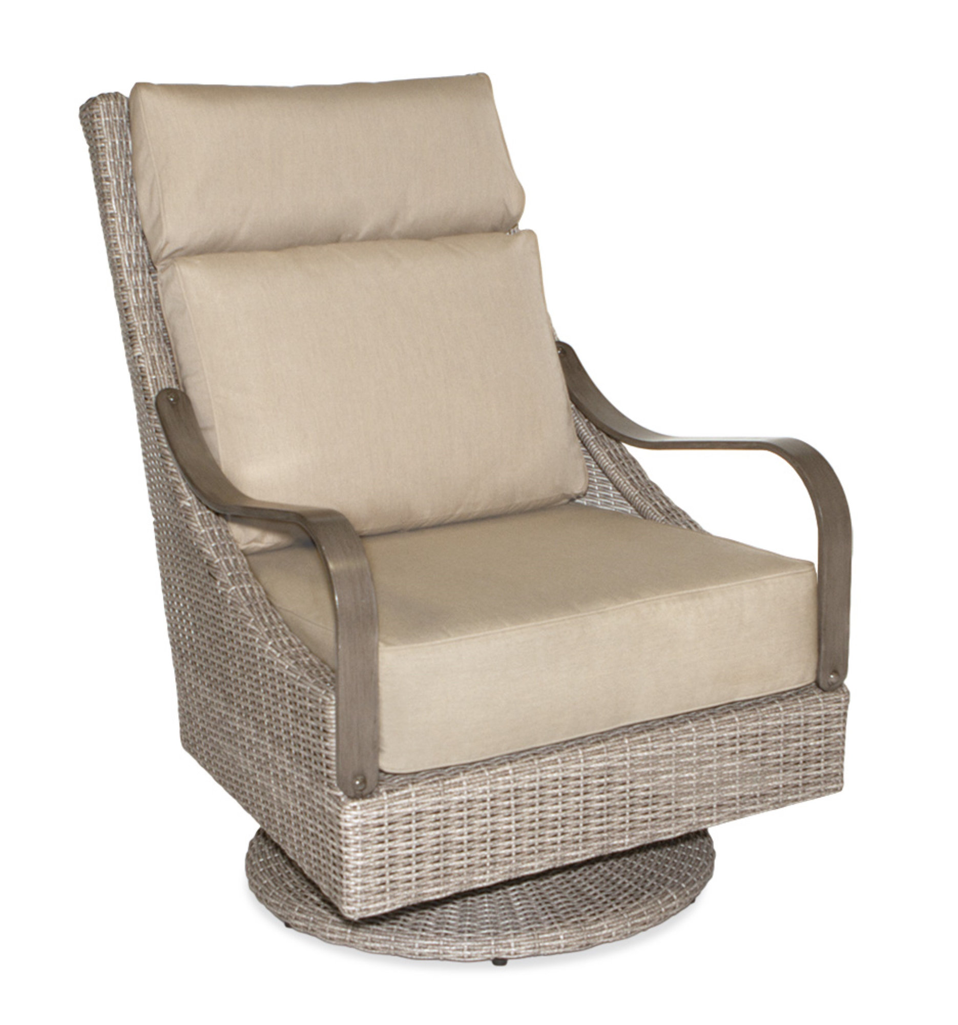 Inspiredvisions Maddox Swivel Patio Chair With Cushions Wayfair