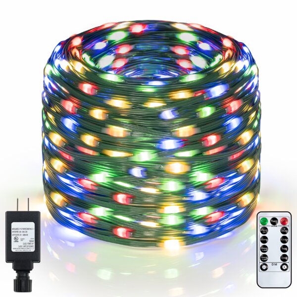 I 500 LED String Fairy Christmas Lights 8 Light Effects Multi Colour NEW 