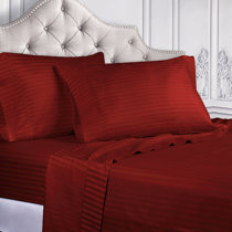 Amazing Comfort Pillowcases 300 Thread Count Striped Combed Cotton Pair 