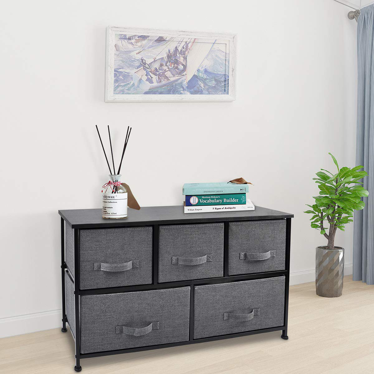 Rebrilliant Sindelar Fabric 4 Drawer Dresser Wayfair