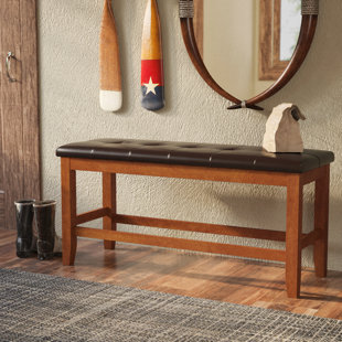 Go to store & view more images Loon Peak Brill Faux Leather Bench