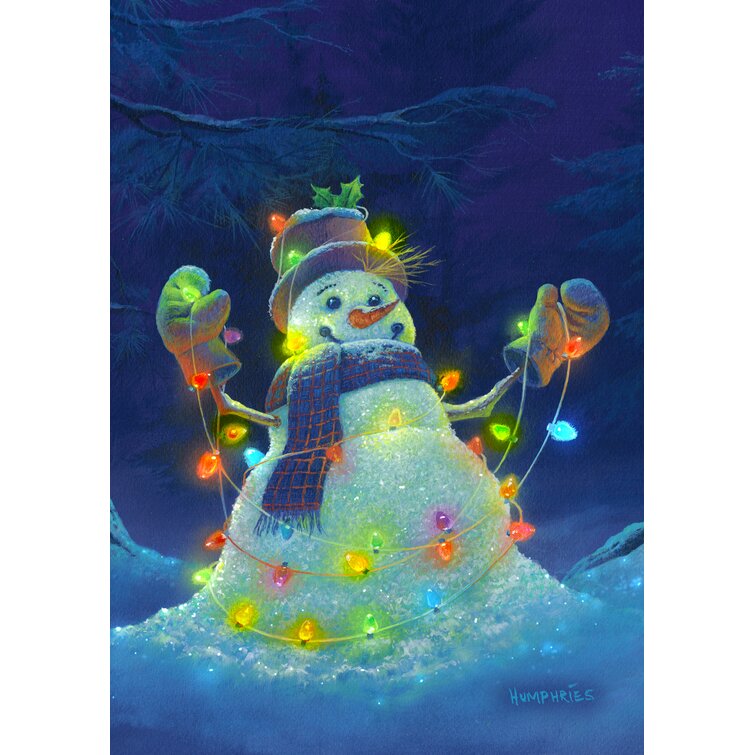 Christmas Decoration 12" x 18" Frosty The Snowman Welcome Garden Flag 