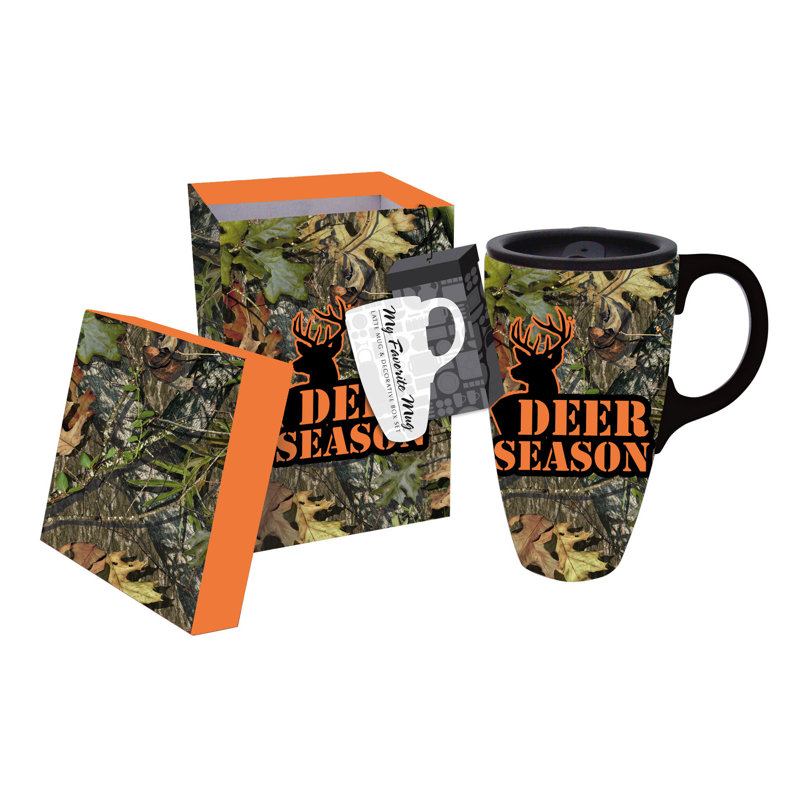 Cypress Mossy Oak 17 Oz Ceramic Latte Travel Coffee Cup With Gift Mossy Oak 17 Oz Ceramic Latte Travel Coffee Cup With Gift Box