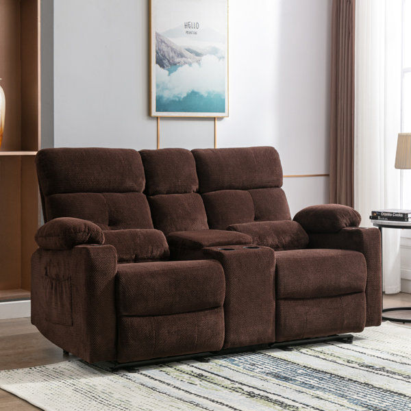 nexus reclining sofa with heat and massage