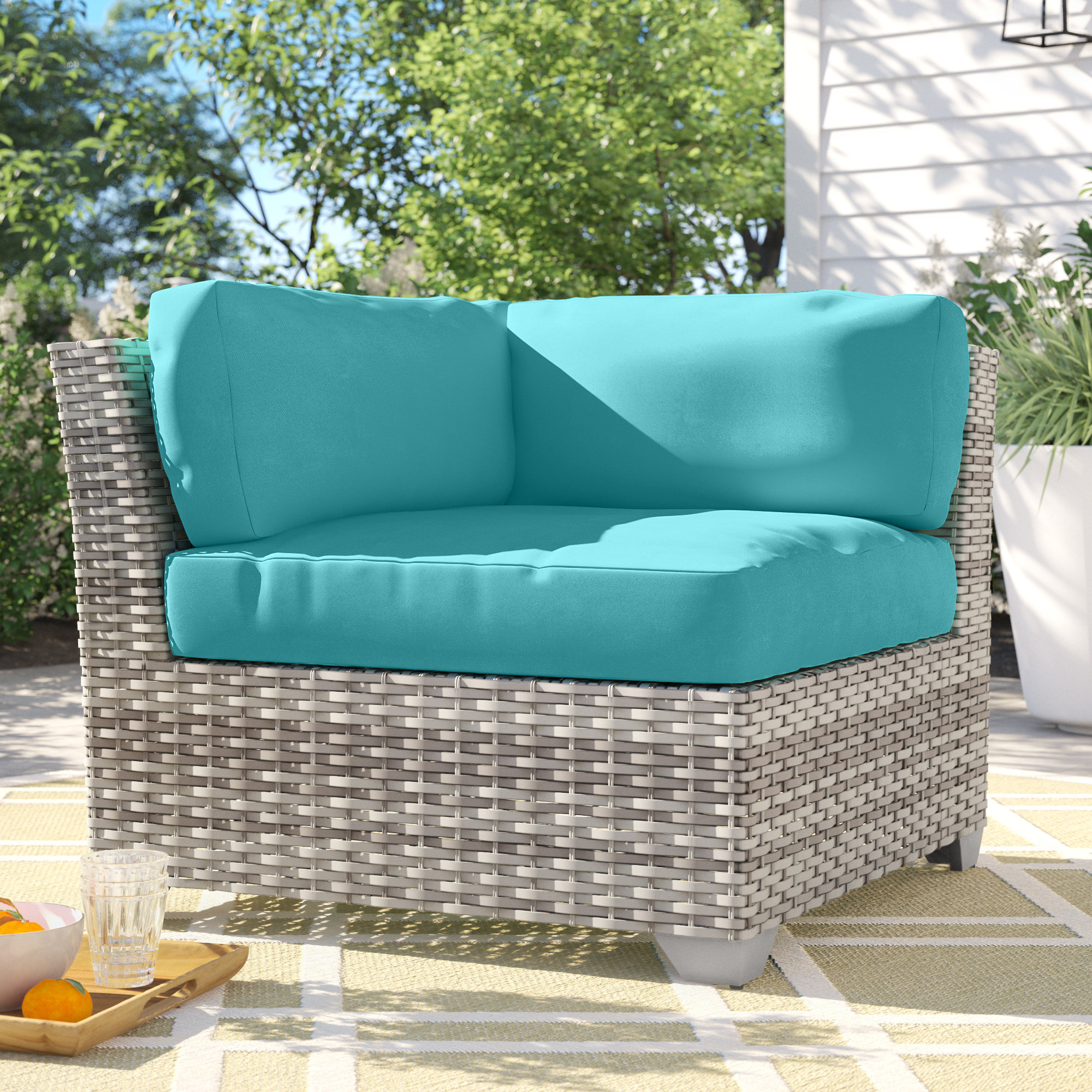 Sol 72 Outdoor Falmouth Corner Patio Chair With Cushions Reviews Outdoor Falmouth Corner Patio Chair