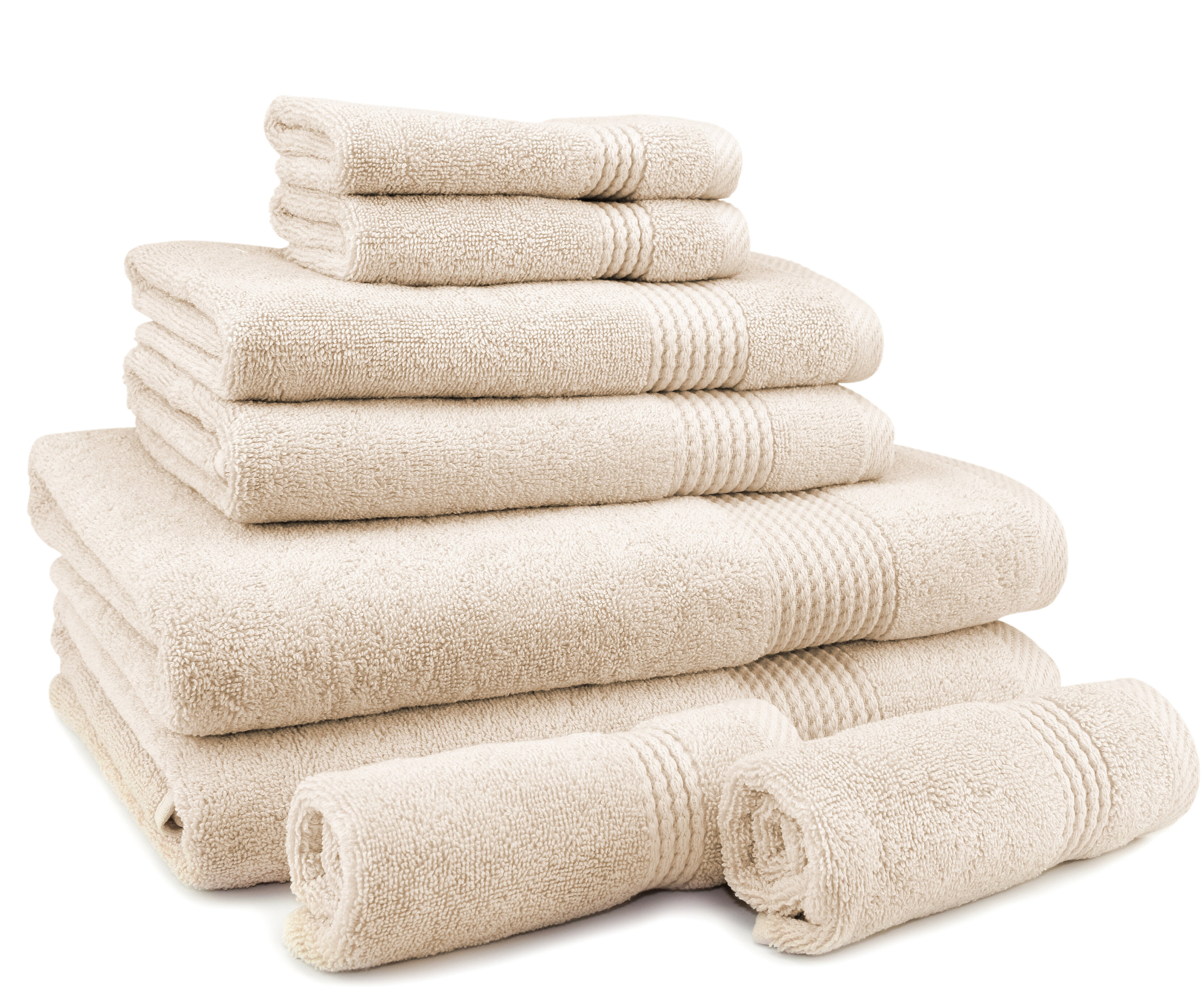 Bath Sheet & Bath Towel Set Plush Turkish Cotton Towels 8 pc Premium Quick Dry 