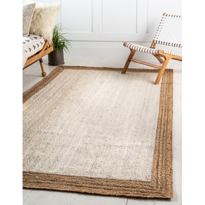 Swarthout Hand-Braided Ivory Area Rug Bay Isle Home Rug Size: Rectangle 6' x 9'