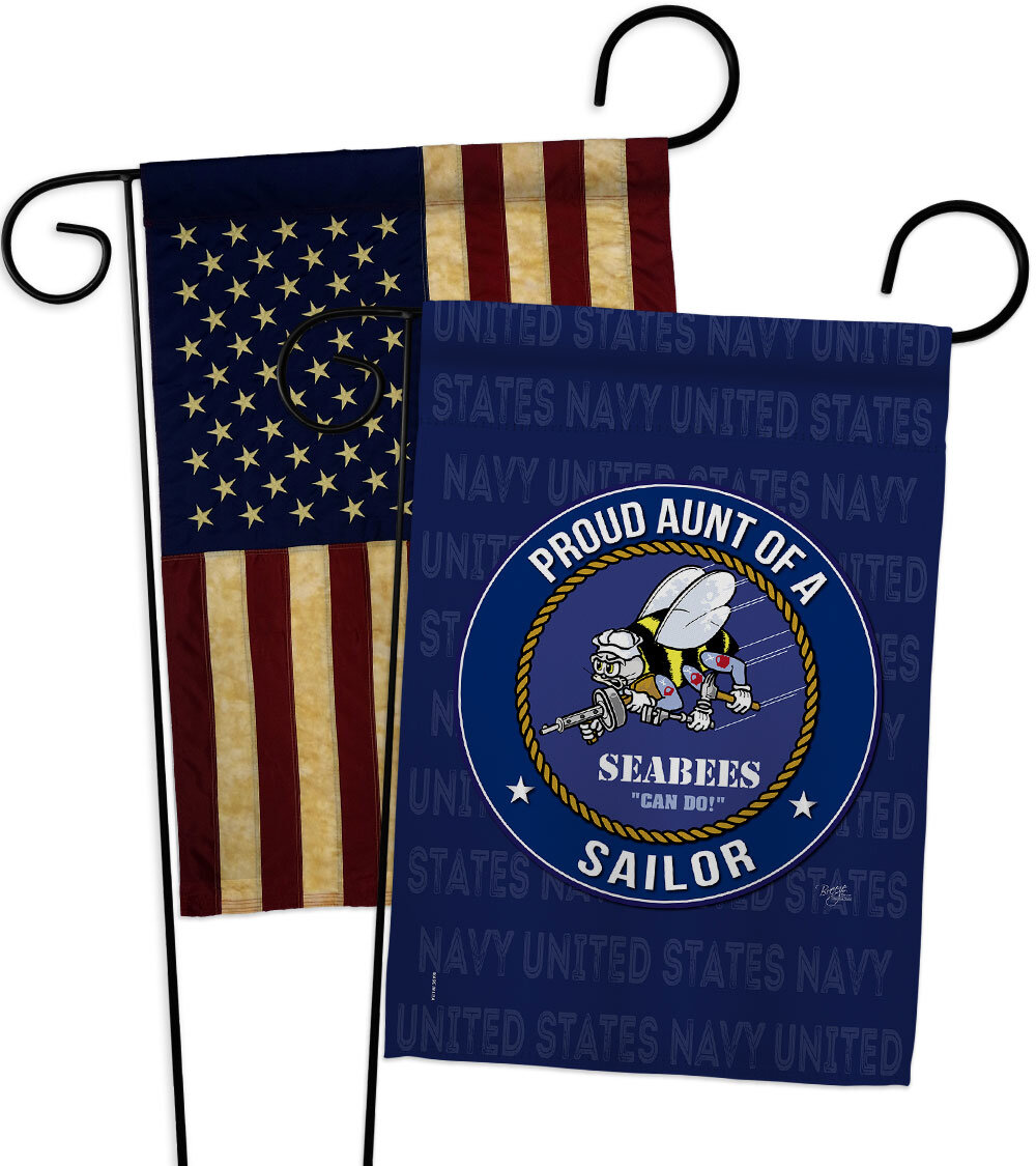 US Blue Star Garden Flag Service Armed Forces Decorative Gift Yard House Banner