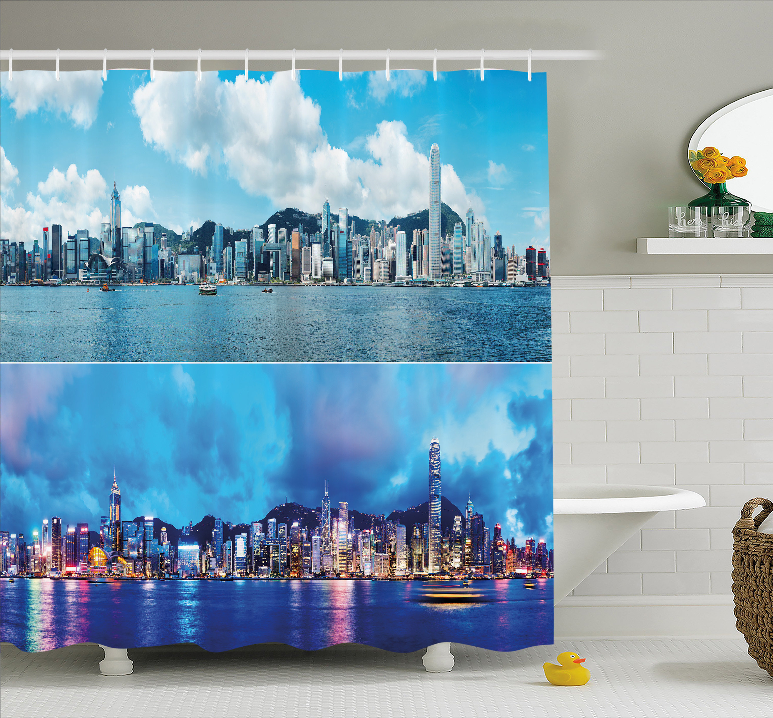 East Urban Home Times Of Hong Kong City Morning And Evening Urban