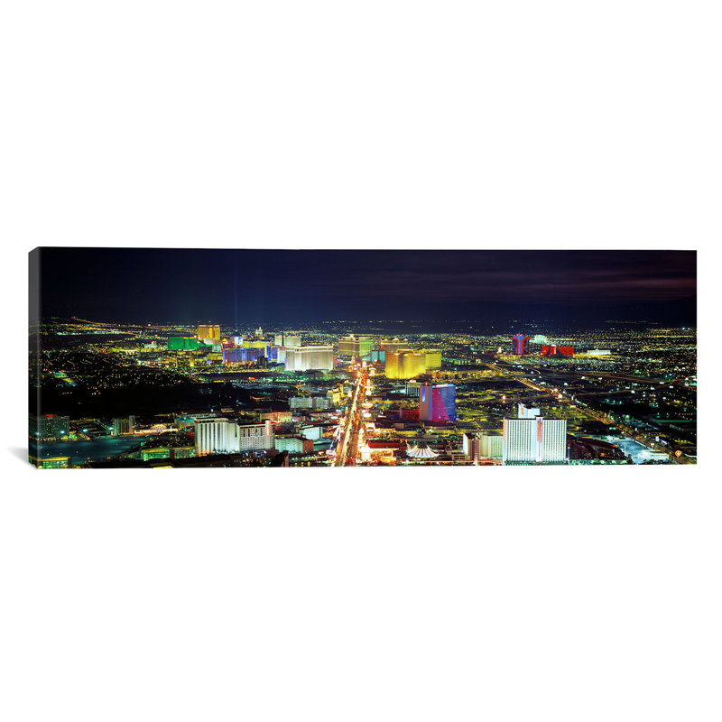 Ebern Designs Panoramic Skyline Las Vegas Nevada Photographic Print On Canvas Wayfair