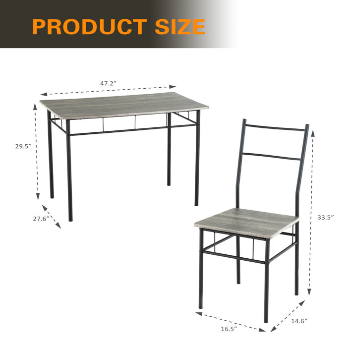Ebern Designs Segolene 5 Piece Dining Set Wayfair Ca