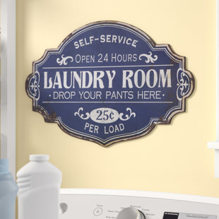 Metal Laundry Room Wall Decor