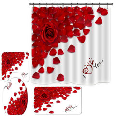 60 x 72 23.6 x 15.7 Set of 2 Set with 12 Hooks and Bath Mats Rugs for Bathroom Gorgeous Valentines Day with Red Hearts Waterproof Polyester Fabric Shower Curtain 60 x 72 23.6 x 15.7 Set of 2 Set with 12 Hooks and Bath Mats Rugs for Bathroom Gorgeous Valentines Day with Red Hearts Waterproof Polyester Fabric Shower Curtain