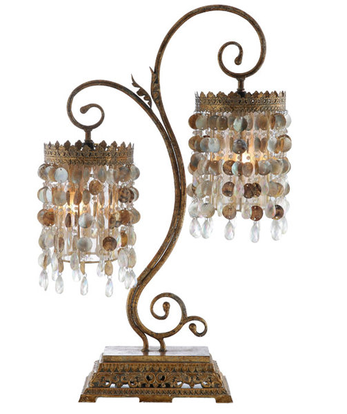 twin candle desk lamp