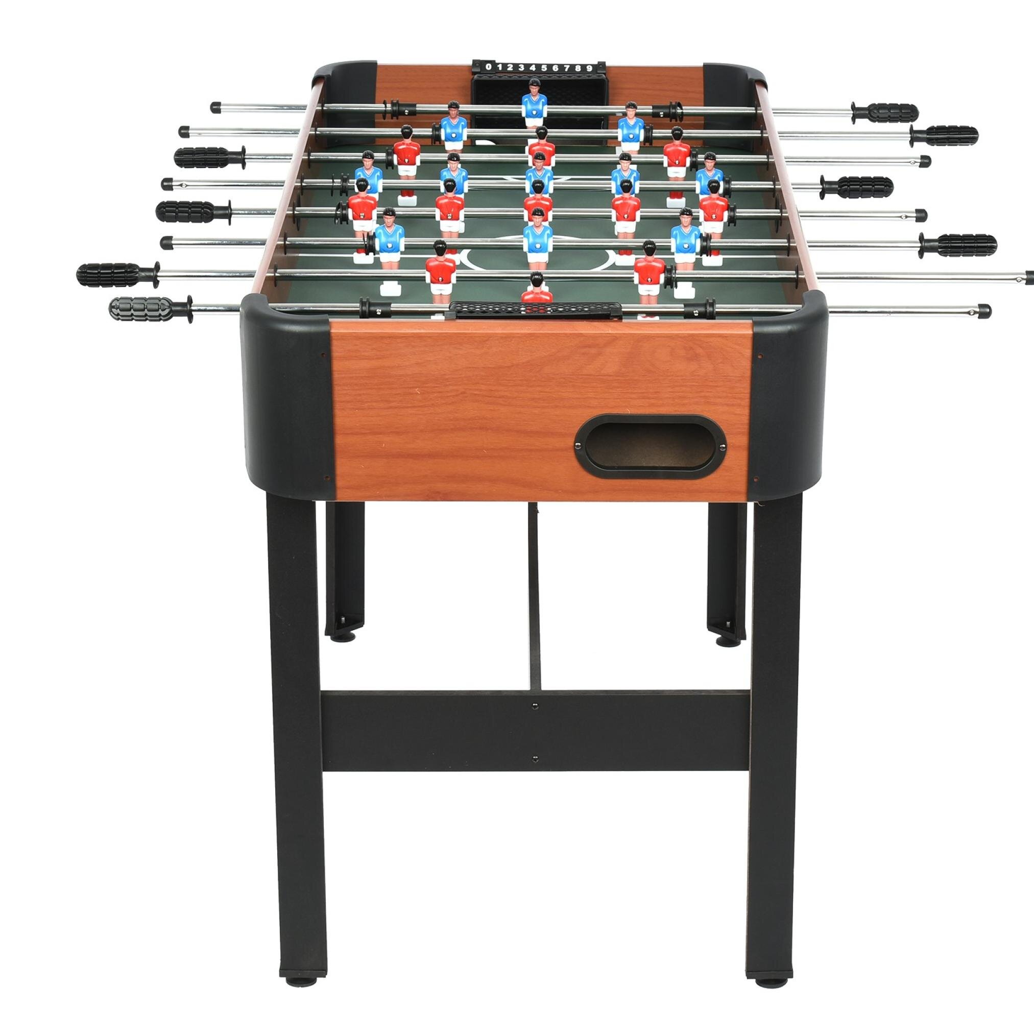 Foosball Table Multi Person Table Soccer Adults Families Recreational Foosball Games Game Rooms Easily Assemble Wooden Soccer Game Table Top w/Footballs Size:50x25x1 Recreational Foosball Games Game