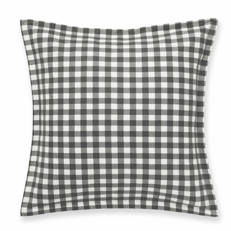 gray plaid pillow covers