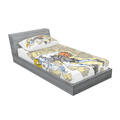Farmville Bighorn Sheep Animal Basketball Sheet Set East Urban Home Size Twin XL