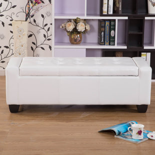 Go to store & view more images Warehouse of Tiffany Mackenzie Faux Leather Storage Bench