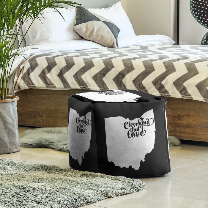 Cleveland Ohio Cube Ottoman