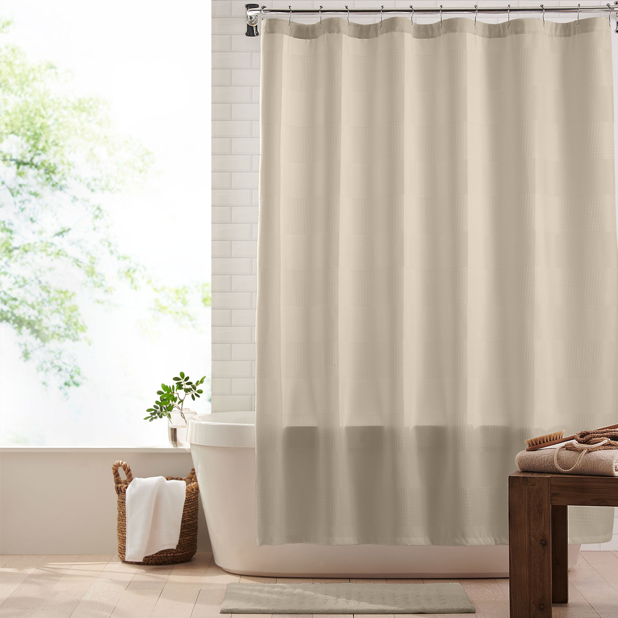 Latitude Run Kadijah Modern Fabric Shower Curtain Wayfair