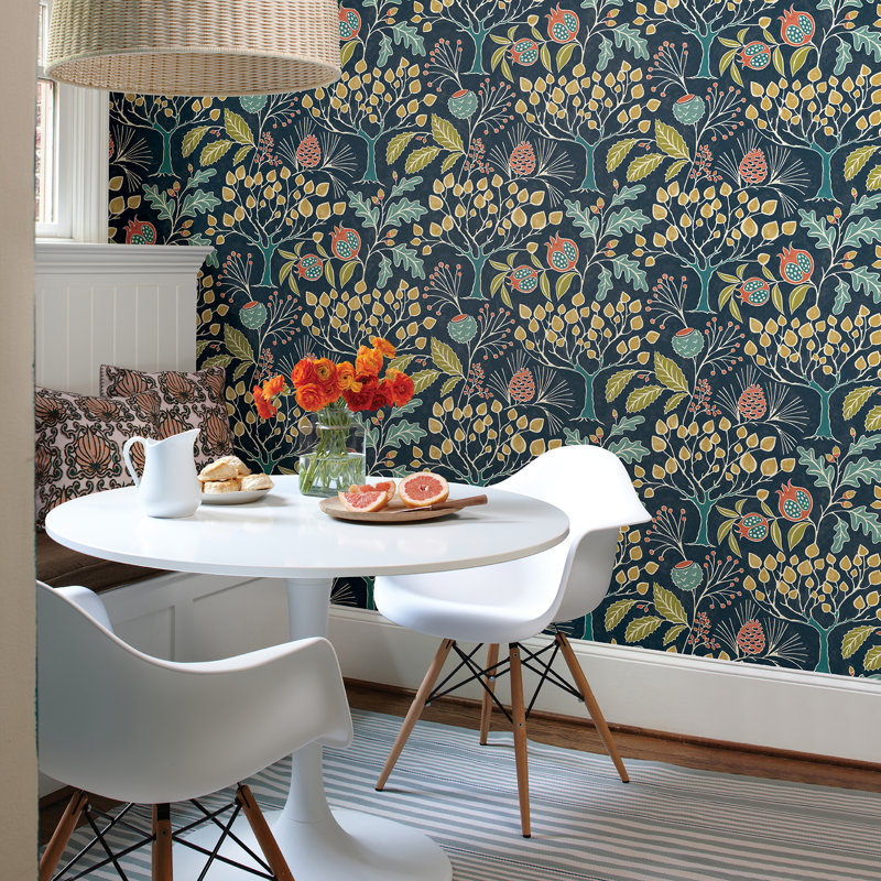 August Grove Lino Botanical 33 L X 20 5 W Wallpaper Roll Wayfair