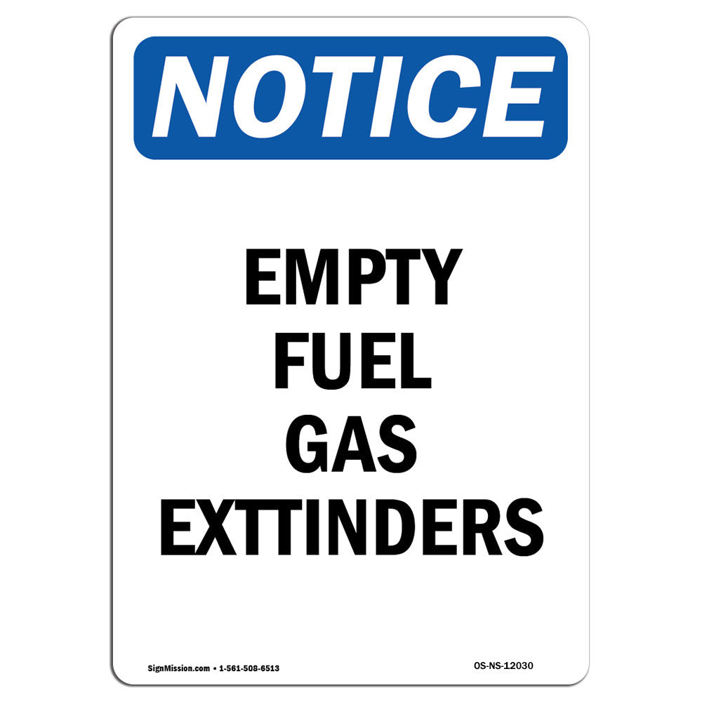 SignMission Empty Fuel Gas Cylinders Sign Wayfair