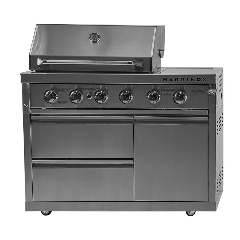 Marrinox Bbq 4 Burner Propane Natural Convertible Gas Grill With Cabinet Wayfair