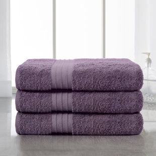 dark purple bath towel sets