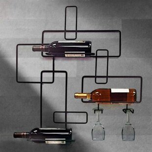 Untrammelife Wall Mounted Wine Rack Hand Made Fits Up 5 Level Wine Bottles for Modern Wine Storage,Home and Kitchen Decoration 10 W X 1 D X 35 H 