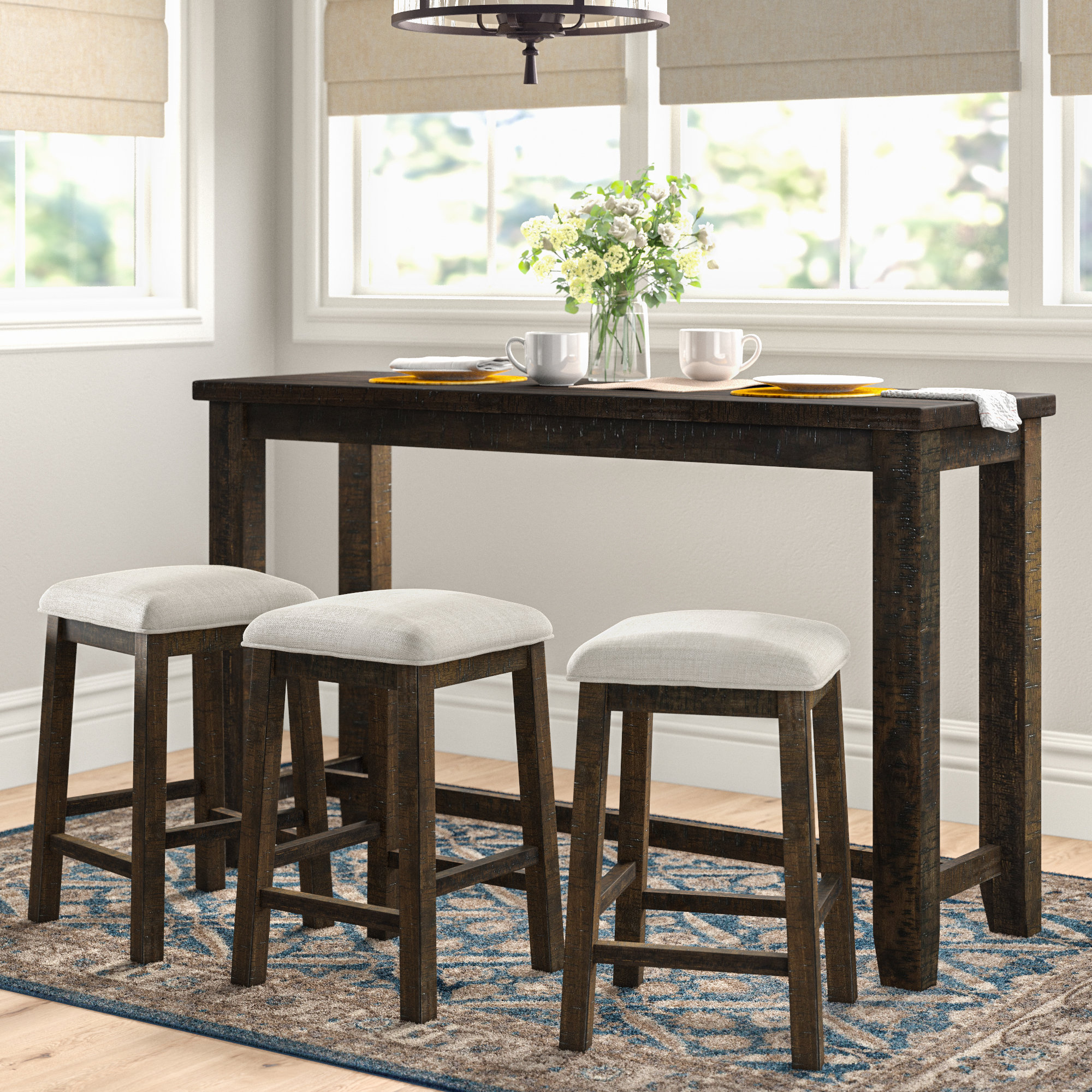 3 piece pub style dining sets