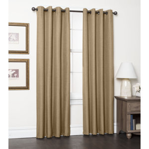 Arlontae Solid Blackout Thermal Grommet Curtain Panels (Set of 2)