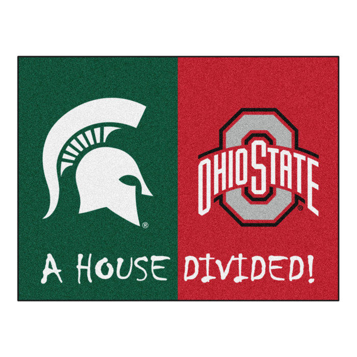 House Divided Michigan State Ohio State 42 5 In X 33 75 In Non Slip Indoor Only Door Mat