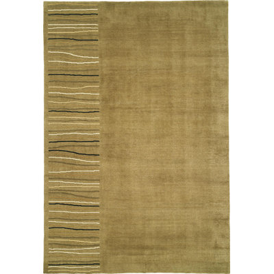 Tibetan Hand-Knotted Khaki Area Rug
