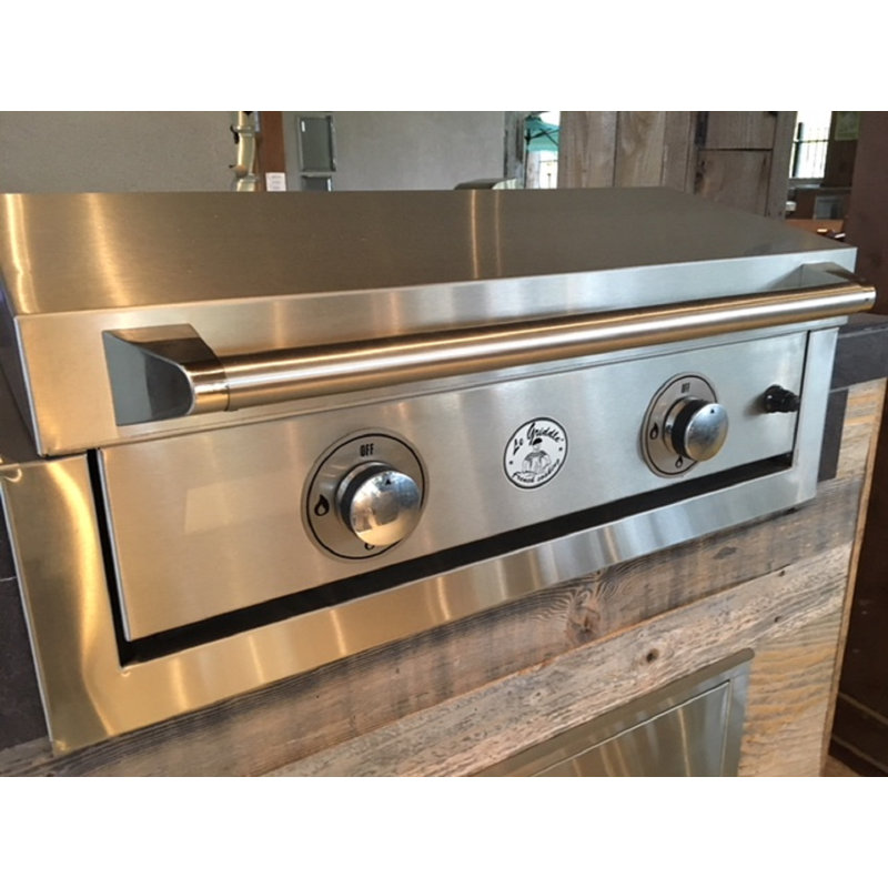 Le Griddle 304 Stainless Steel 2 Burner Built In Flat Top