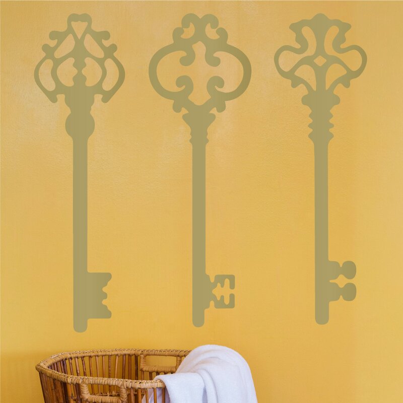 The Decal Guru Skeleton Keys Wall Decal & Reviews | Wayfair