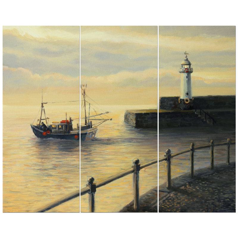 East Urban Home Memories Of The Old Lighthouse Oil Painting