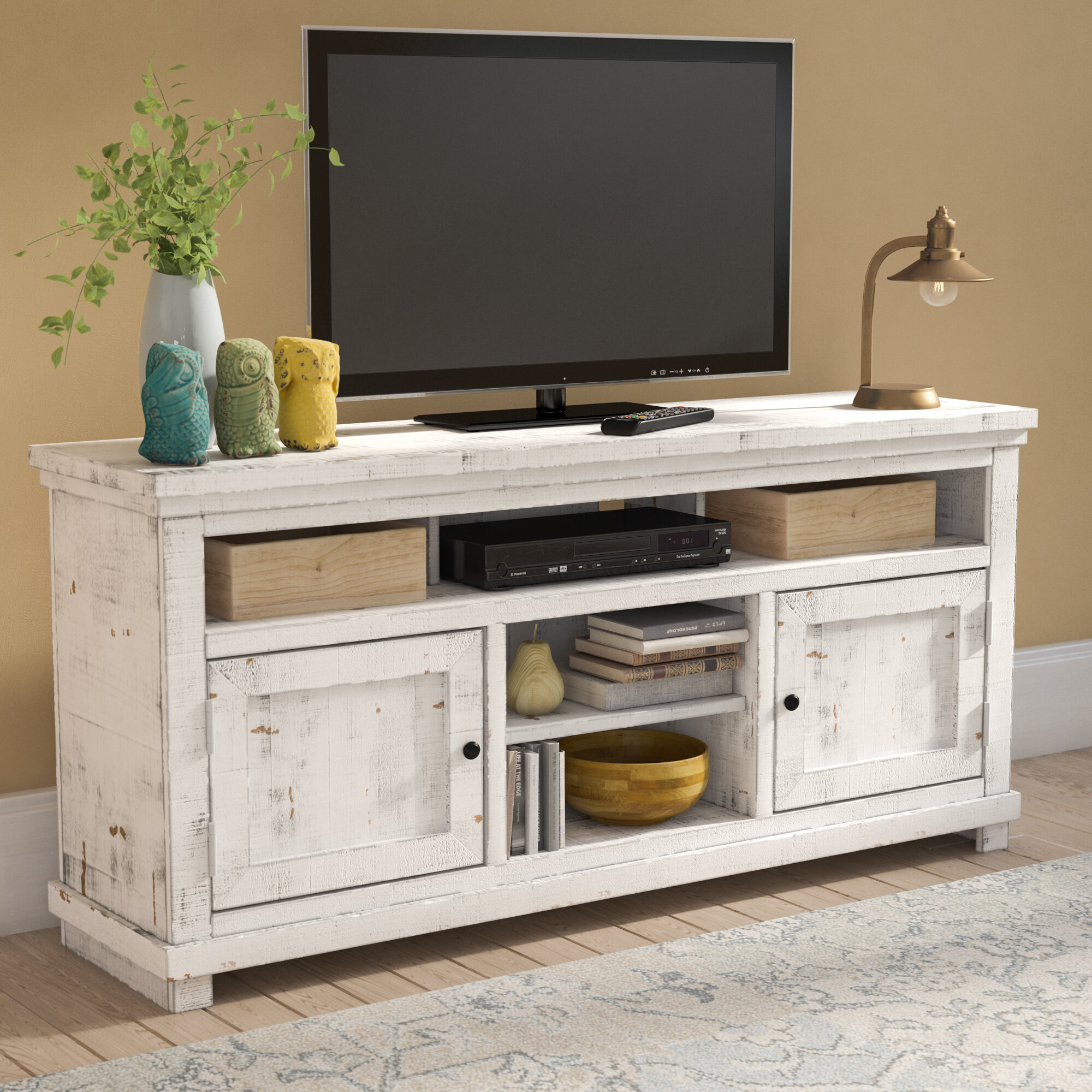 white rustic tv stand 70 inch