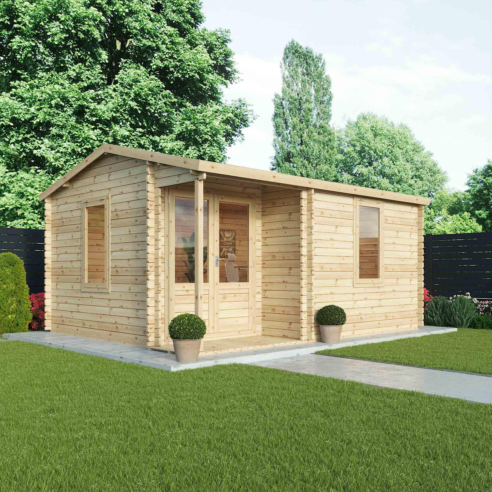 Sol 72 Outdoor Nowthen 16 X 12 Ft Tongue Groove Log Cabin