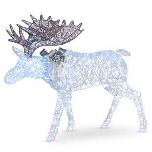 Outdoor Moose Decoration Wayfair Pre Lit Moose Decoration Lighted Display