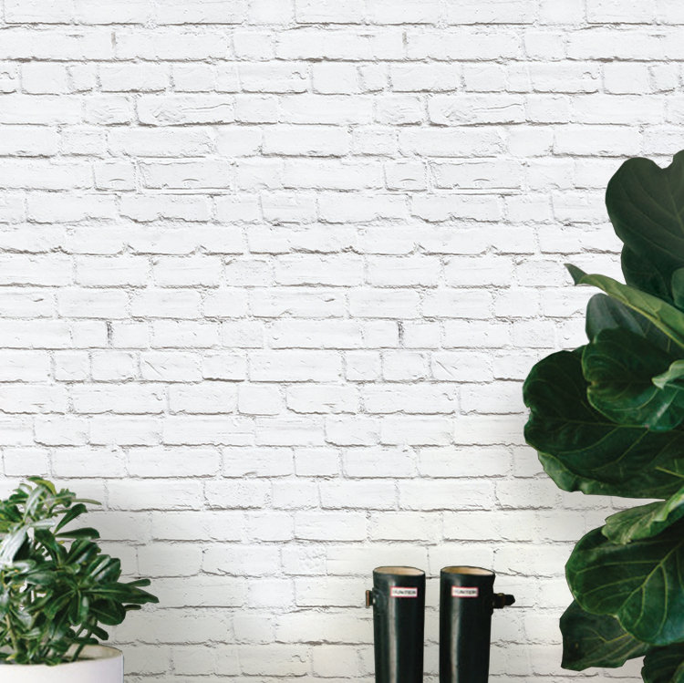 Wrought Studio Mckeown Modern Clean Look Brick Paintable Wallpaper