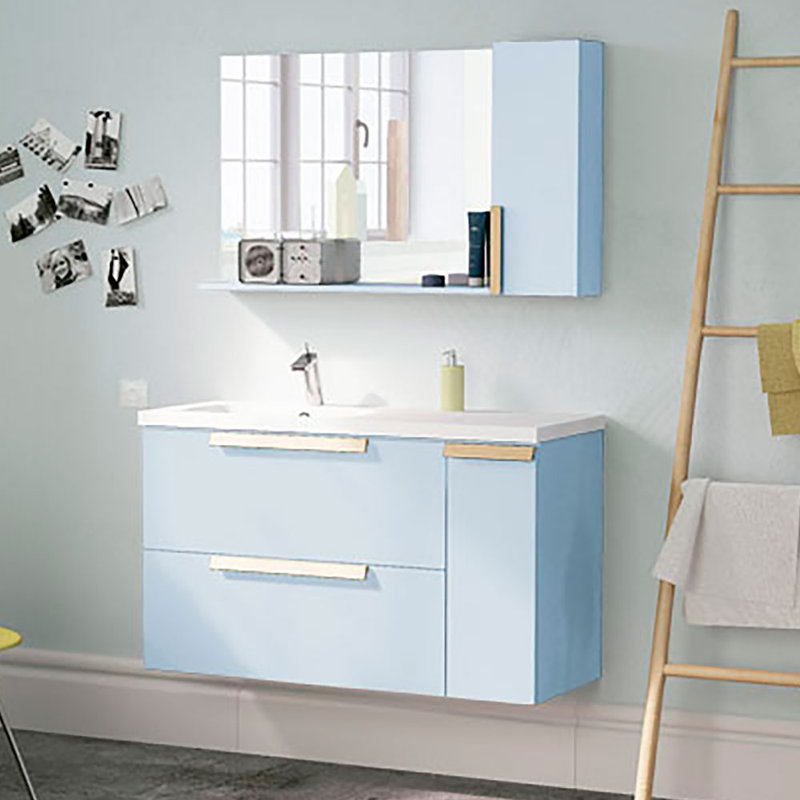 Orren Ellis Iniguez Modern 40 Wall Mounted Single Bathroom Vanity