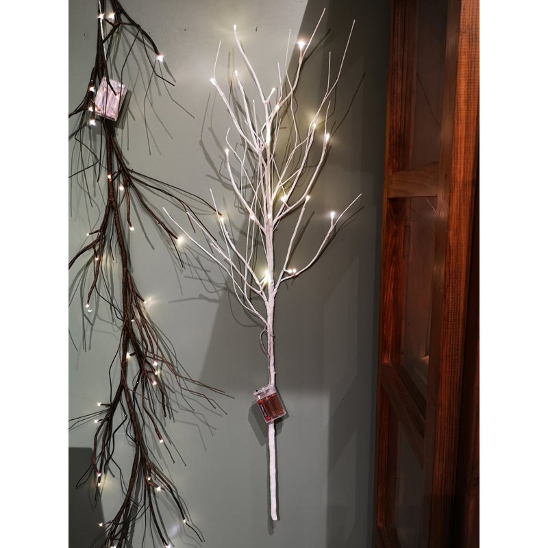The Holiday Aisle Twinkling Twig Spray 36 Light Battery Lighted Trees And Branches Wayfair