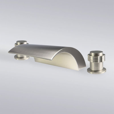 Double Handle Deck Mount Waterfall Tub Faucet Trim Kokols