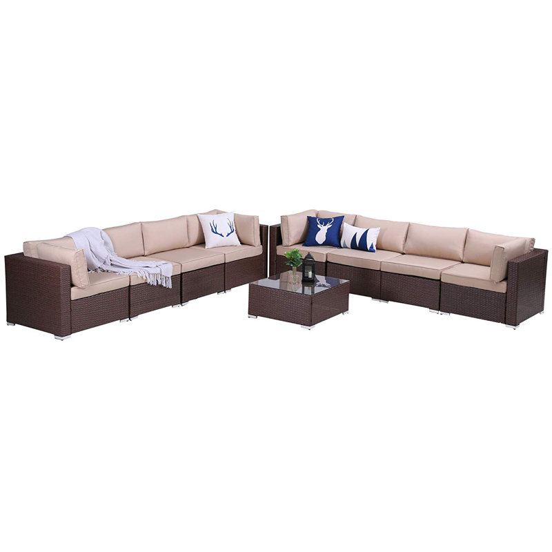 Latitude Run Patio 9 Piece Furniture Set Outdoor Conversation