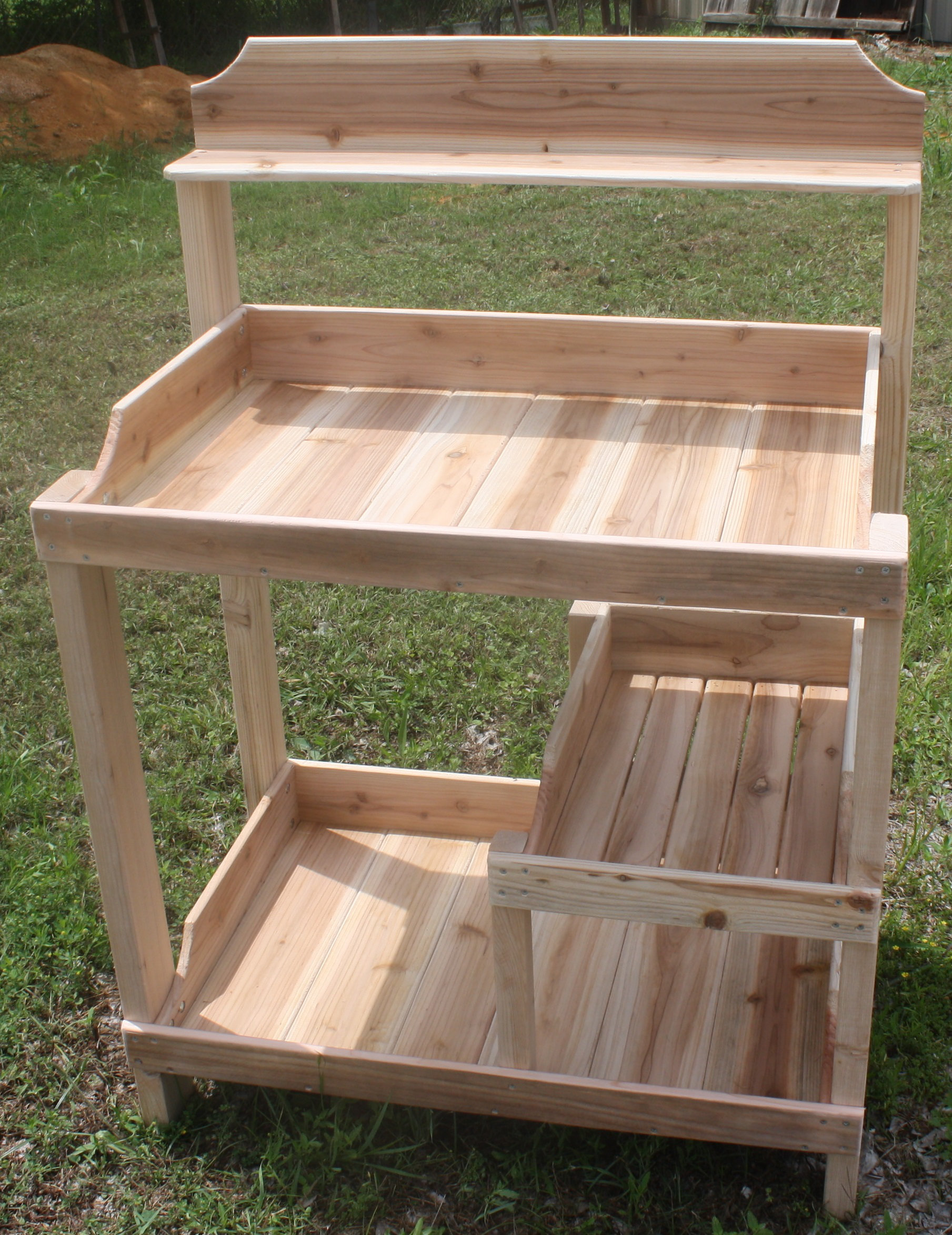 red cedar potting bench on Arlmont Co Jimmy Cedar Potting Bench Wayfair
